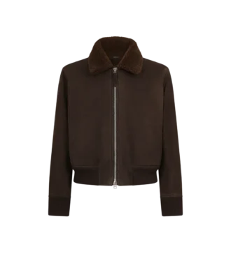 Nubuck Shearling Flight Bomber