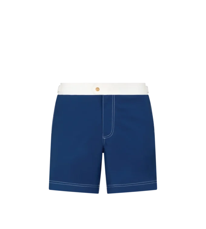 Nylon zwemshort met contrast