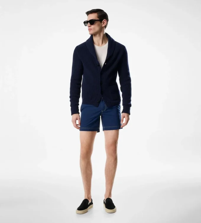 Nylon zwemshort met contrast