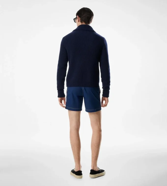 Nylon zwemshort met contrast