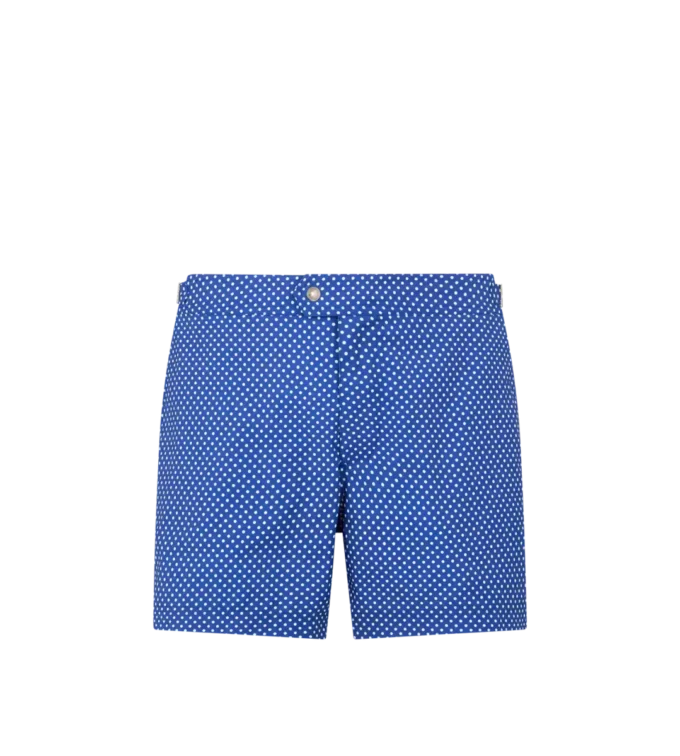 Nylon zwemshort met kleine stippenprint