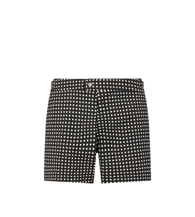 Nylon zwemshort met middotprint