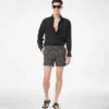 Nylon zwemshort met middotprint