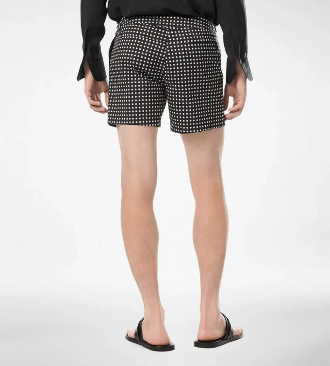 Nylon zwemshort met middotprint
