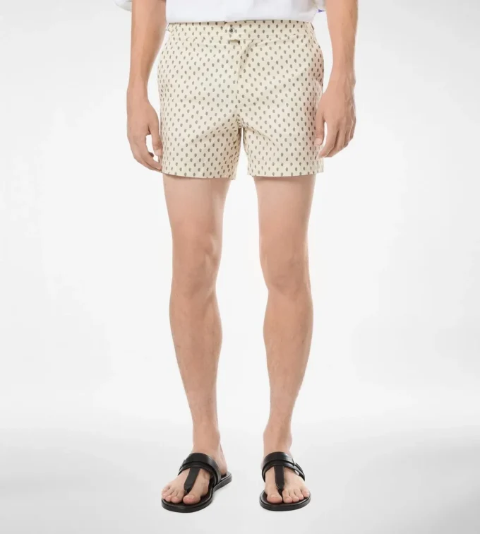 Nylon zwemshort met paisleyprint