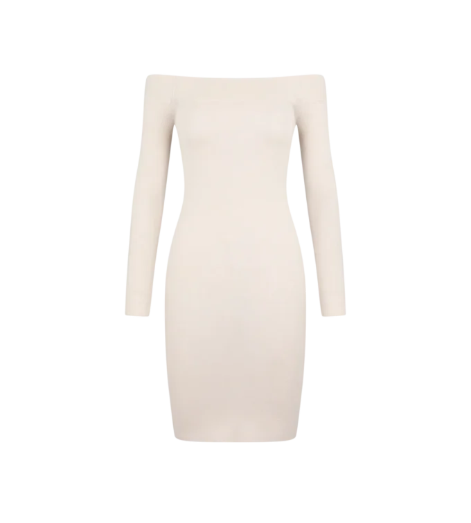Off-shoulder jurk