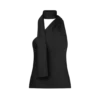 One-shoulder top met sjaal detail One-shoulder top met sjaal detail
