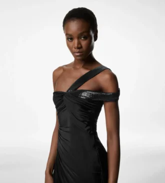 One Shoulder Twist Front avondjurk