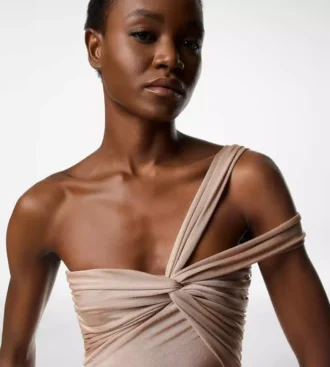 One Shoulder Twist Front avondjurk