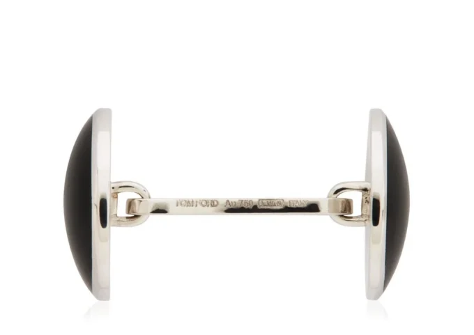 Onyx ronde manchetknopen