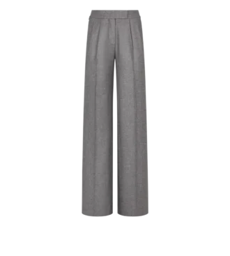 Op maat gemaakte broek met dubbele plooien en wijde pijpen
