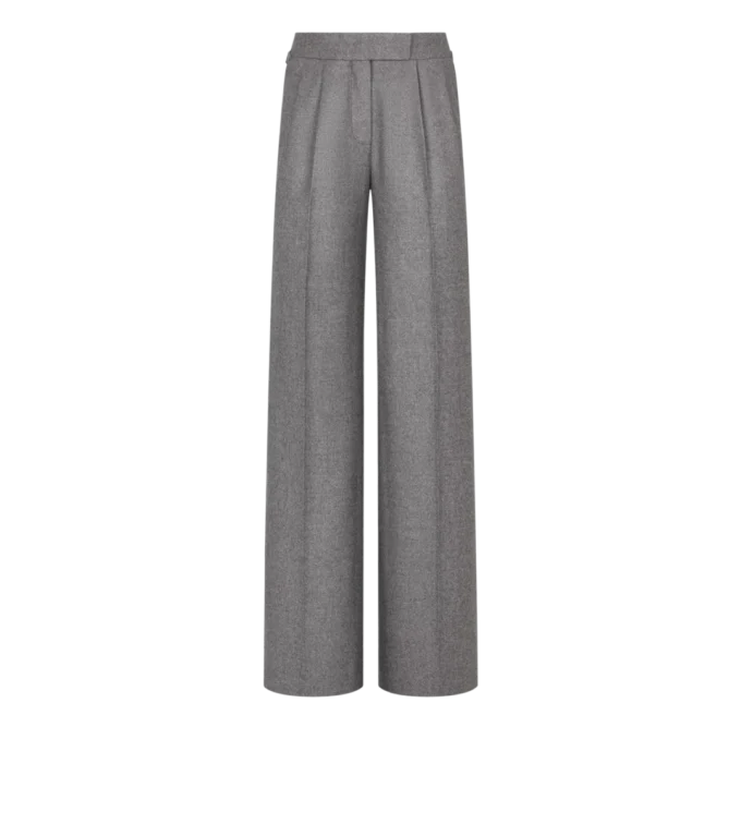 Op maat gemaakte broek met dubbele plooien en wijde pijpen Op maat gemaakte broek met dubbele plooien en wijde pijpen