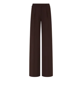 Op maat gemaakte broek met dubbele plooien en wijde pijpen