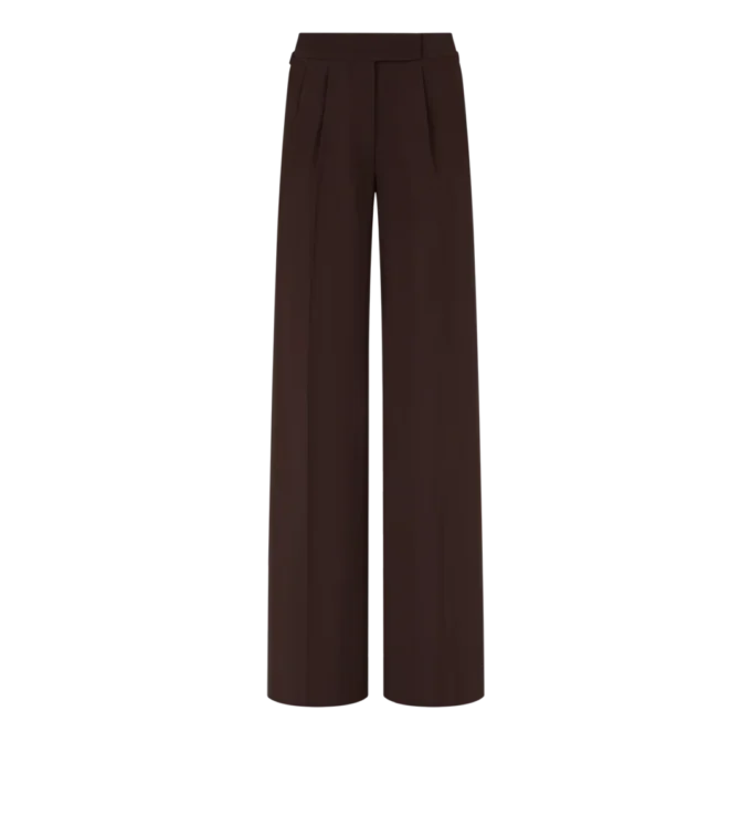 Op maat gemaakte broek met dubbele plooien en wijde pijpen Op maat gemaakte broek met dubbele plooien en wijde pijpen