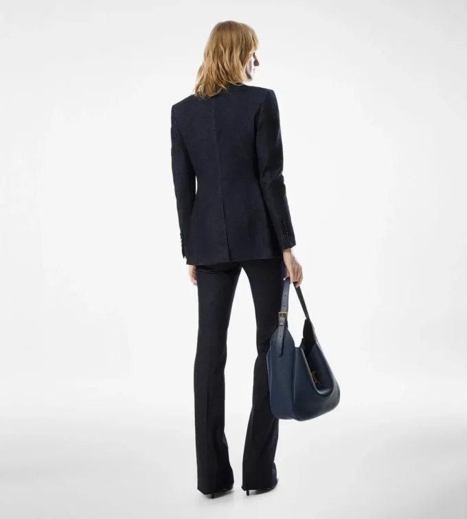 Op maat gemaakte flare-denim broek