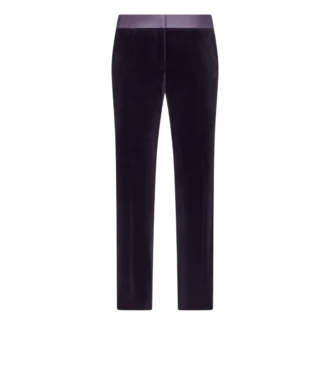 Op maat gemaakte smokingbroek met smalle pijpen van fluweel Op maat gemaakte smokingbroek met smalle pijpen van fluweel