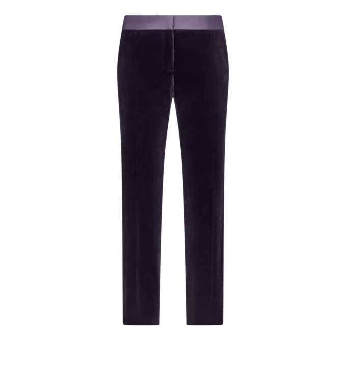 Op maat gemaakte smokingbroek met smalle pijpen van fluweel Op maat gemaakte smokingbroek met smalle pijpen van fluweel