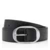 Ovale riem van graanleer