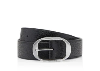 Ovale riem van graanleer