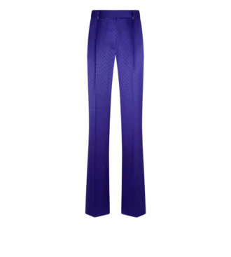 Polkadot jacquard geplooide rechte broek Polkadot jacquard geplooide rechte broek