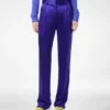 Polkadot jacquard geplooide rechte broek