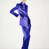 Polkadot jacquard jasje met dubbele knoopsluiting en revers Polkadot jacquard jasje met dubbele knoopsluiting en revers