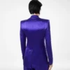 Polkadot jacquard jasje met dubbele knoopsluiting en revers Polkadot jacquard jasje met dubbele knoopsluiting en revers