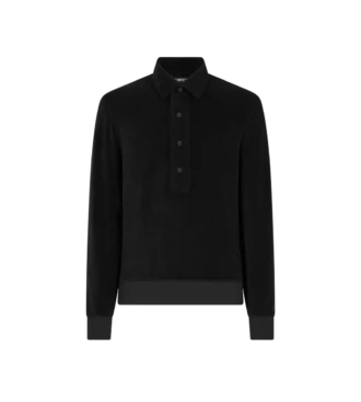 Polo met lange mouwen en badstof