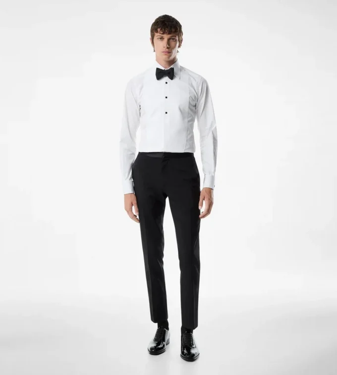 Poplin slim fit avondhemd