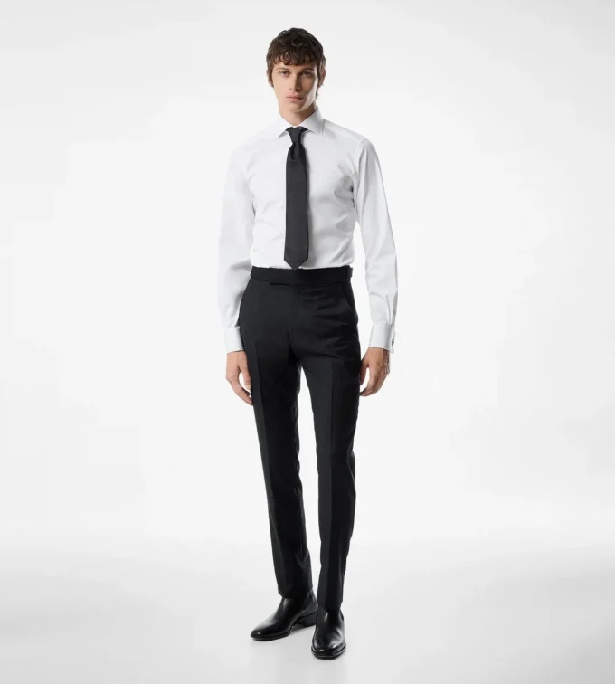 Poplin slim fit overhemd