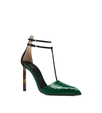 Pumps met T-bandje en pythonprint