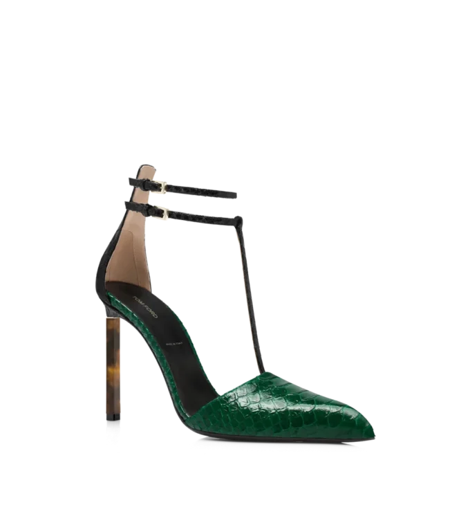 Pumps met T-bandje en pythonprint Pumps met T-bandje en pythonprint