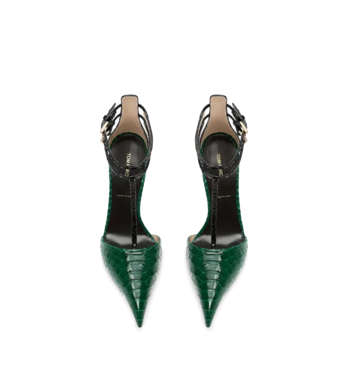 Pumps met T-bandje en pythonprint Pumps met T-bandje en pythonprint