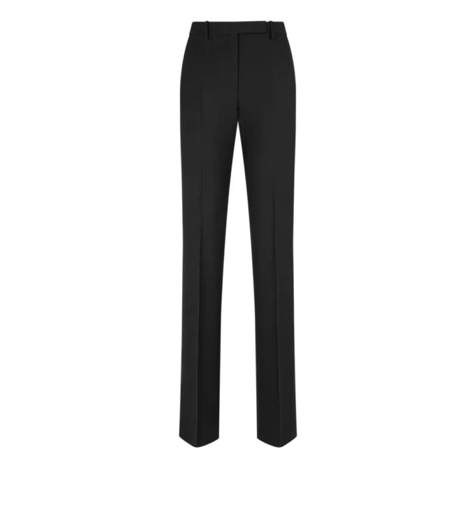 Rechte broek van wol-zijde mix Rechte broek van wol-zijde mix