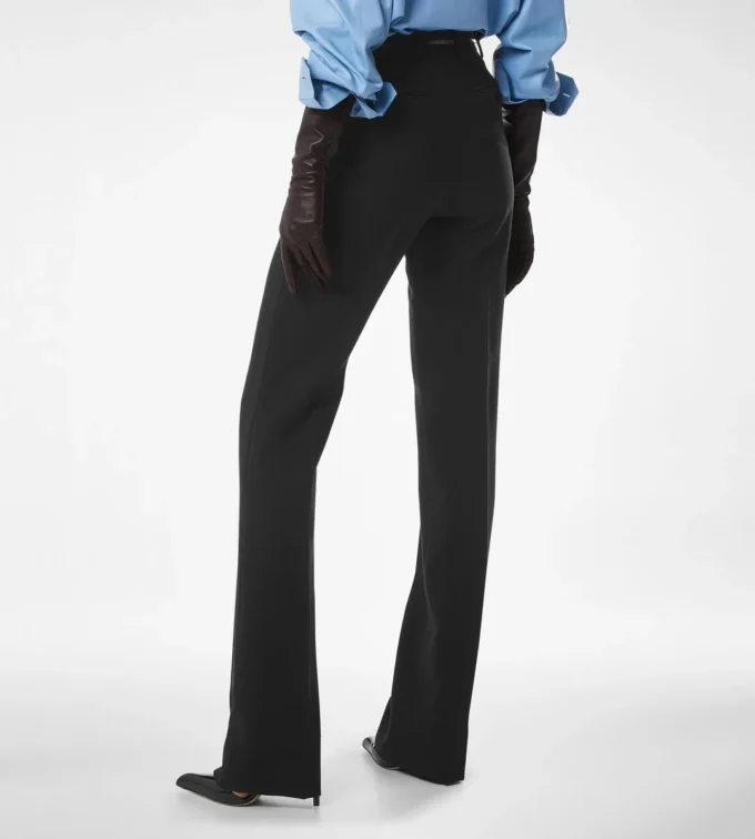 Rechte broek van wol-zijde mix Rechte broek van wol-zijde mix