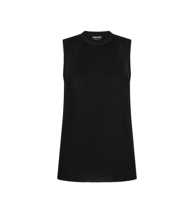 Relaxed tanktop met micropailletten