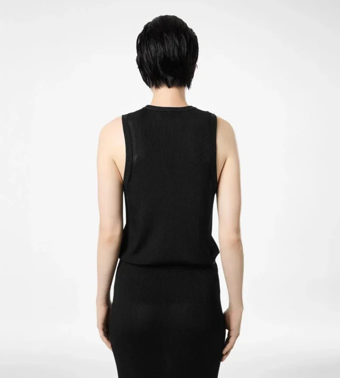 Relaxed tanktop met micropailletten