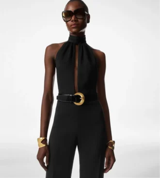 Sable’ halternek jumpsuit met ceintuur Sable’ halternek jumpsuit met ceintuur