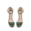Sandalen met padlock en suède leer met hagedis-effect Sandalen met padlock en suède leer met hagedis-effect
