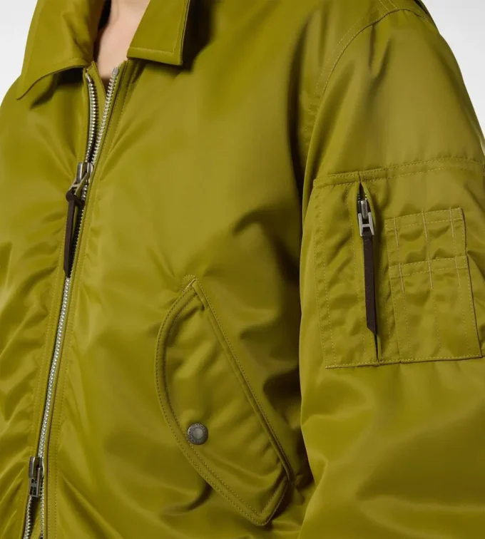 Satijnen nylon bomberjack
