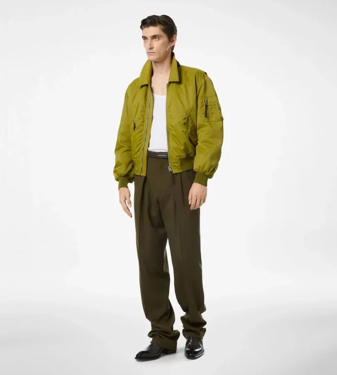 Satijnen nylon bomberjack