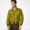 Satijnen nylon bomberjack