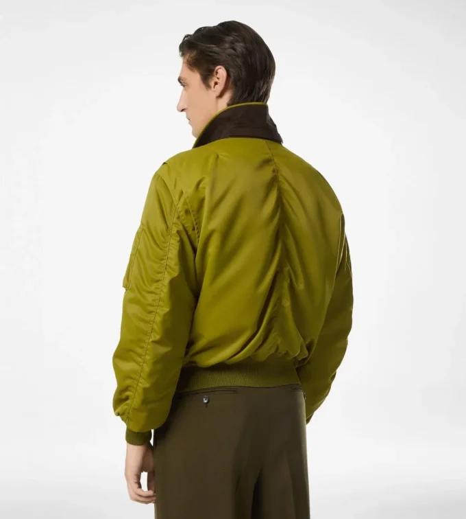 Satijnen nylon bomberjack