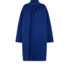 Sculpturale opera-jas met enkele knoopsluiting Sculpturale opera-jas met enkele knoopsluiting