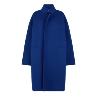 Sculpturale opera-jas met enkele knoopsluiting Sculpturale opera-jas met enkele knoopsluiting