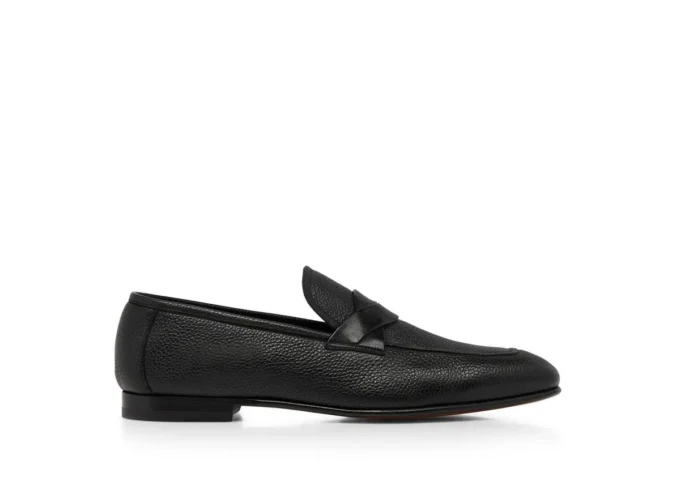 Sean Twisted Band Loafer van generfd leer
