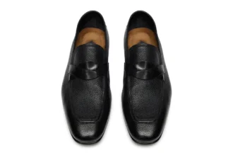 Sean Twisted Band Loafer van generfd leer
