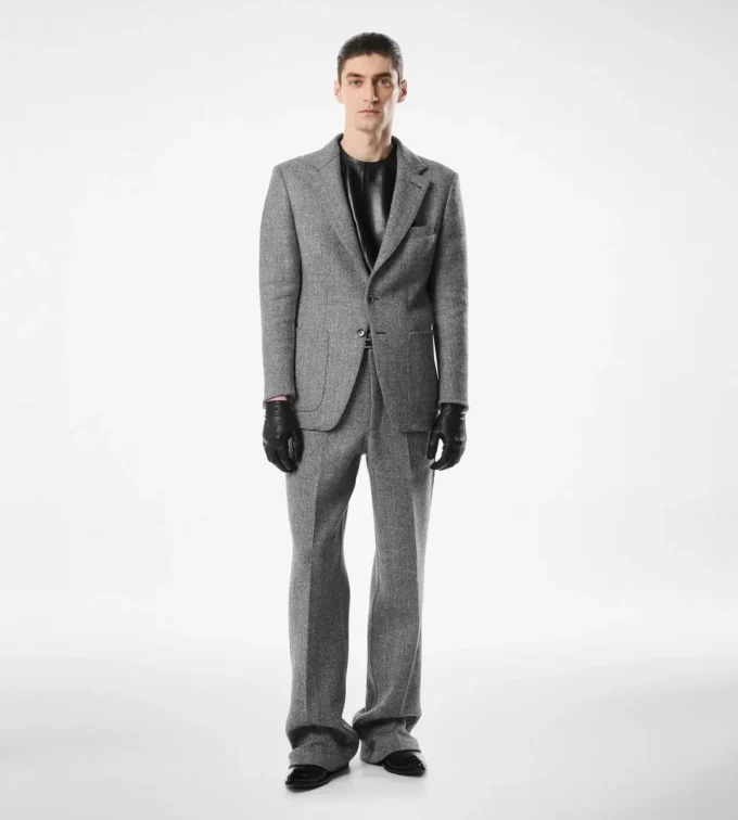 Sharkskin Herringbone Double Splittable Jacket Sharkskin Herringbone Double Splittable Jacket
