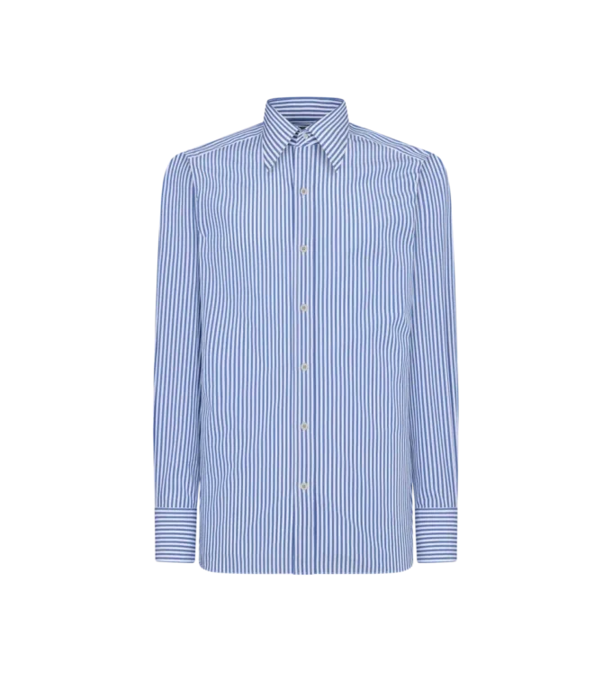Slim fit overhemd met lichte batonstrepen Slim fit overhemd met lichte batonstrepen