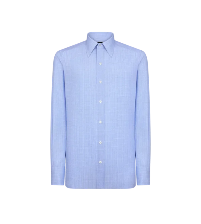 Slim fit overhemd met twillruit